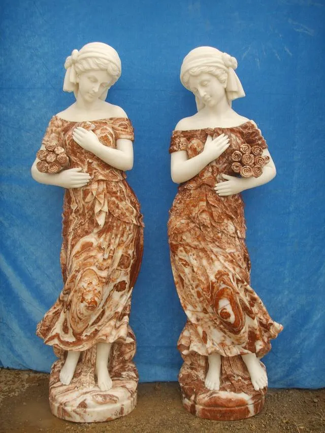 Natural Marble Angel Cemetery Sculpture