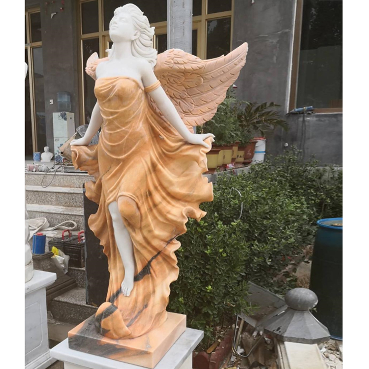 Weeping Angel Marble Guardian Cemetery Sculpture AKSM-101